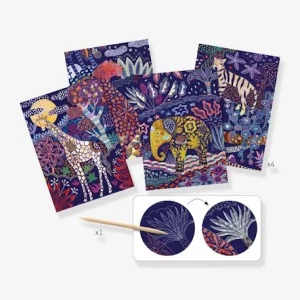 Cartes à Gratter Nature Luxuriante DJECO Violet – Djeco 10