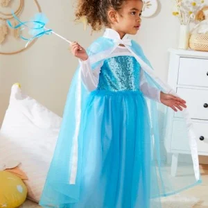 Déguisement De Princesse Avec Cape, Baguette Et Couronne Bleu – Vertbaudet 7