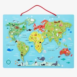 Puzzle Monde Magnétique En Bois FSC® Multicolore – Vertbaudet 12