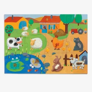 Puzzle Tactiloferme 20 Pièces DJECO Multicolore – Djeco 6