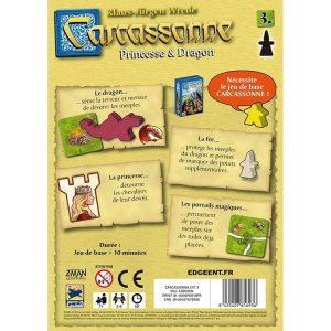 Vente flash 🛒 Asmodee Carcassonne Extension 3 Princesse Et Dragon 🔔 6