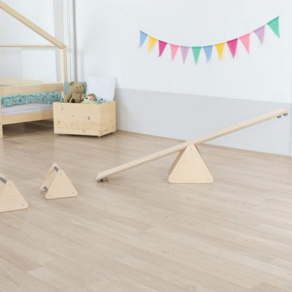 Meilleure vente ❤️ Youdoit Jeu D’équilibre Et Motricité Montessori TRIANGLES – Couleur Bois Naturel Et Gris ✔️ 1