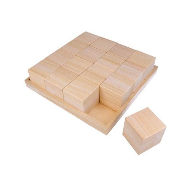 Meilleure affaire 👍 Artemio Plateau Avec 16 Cubes En Bois – 26,5 X 26,5 X 6,5 Cm 😉 1