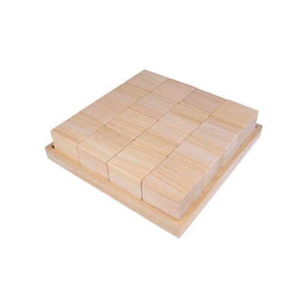 Meilleure affaire 👍 Artemio Plateau Avec 16 Cubes En Bois – 26,5 X 26,5 X 6,5 Cm 😉 3